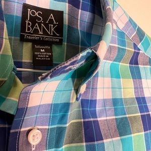 Jos. A. Bank dress shirt. Medium.  Blue, purple, green.